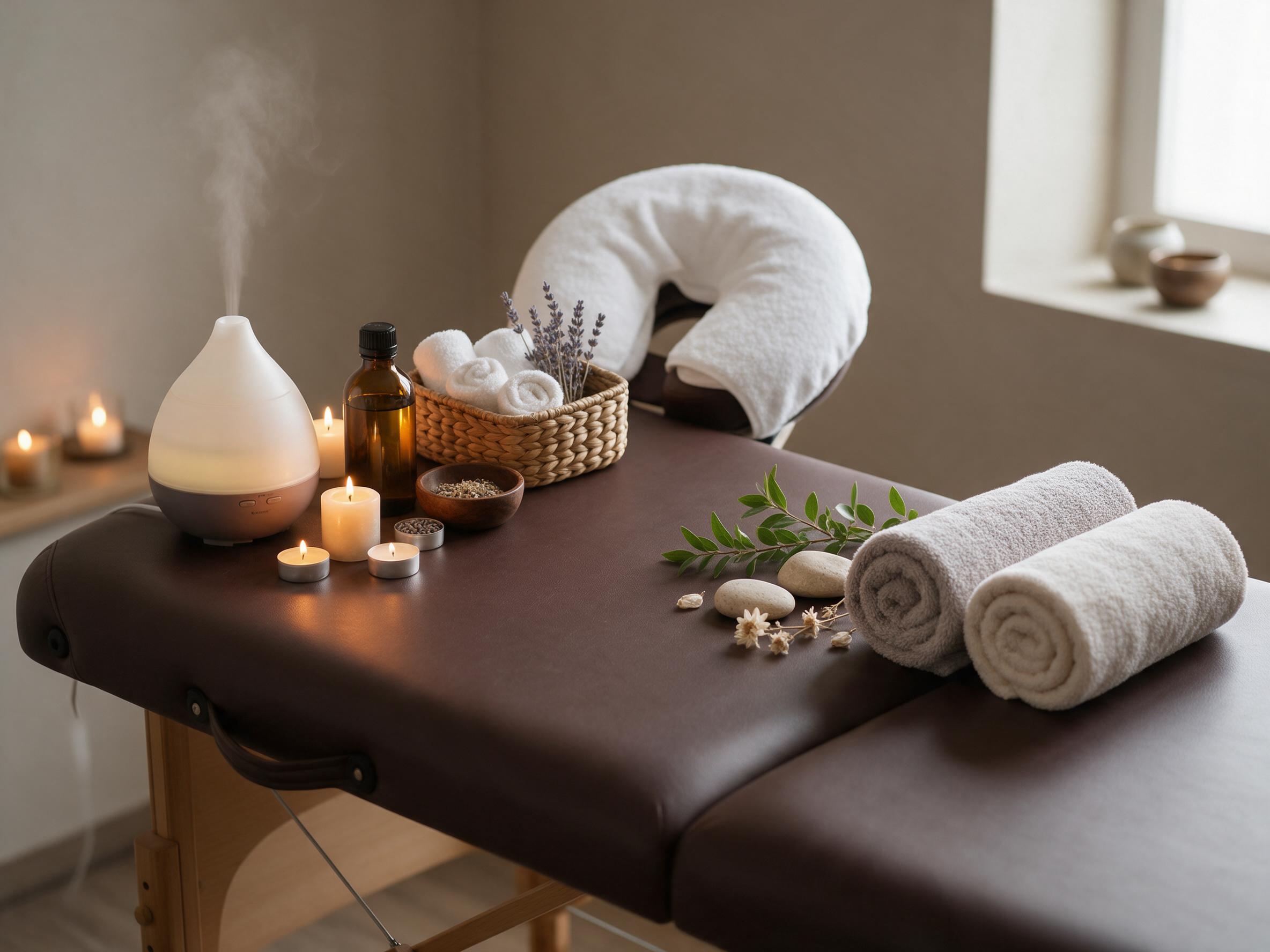 Aromatherapy massage with pure essential oils
